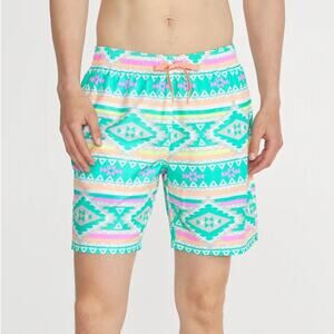 Chubbies Men's En Fuego 7" Southwestern Print Elastic Mesh Lined Swim Trunks